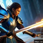 붕괴 스타레일 전투 애니메이션 분석 - A dynamic battle scene from a turn-based RPG featuring a diverse team of characters in detailed, col...